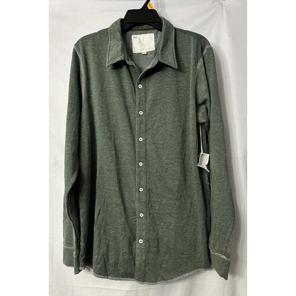 NWT Arnold Zimberg 19.1 Mens Long Sleeve Fleece Button Comfort Wear Shirt Size L